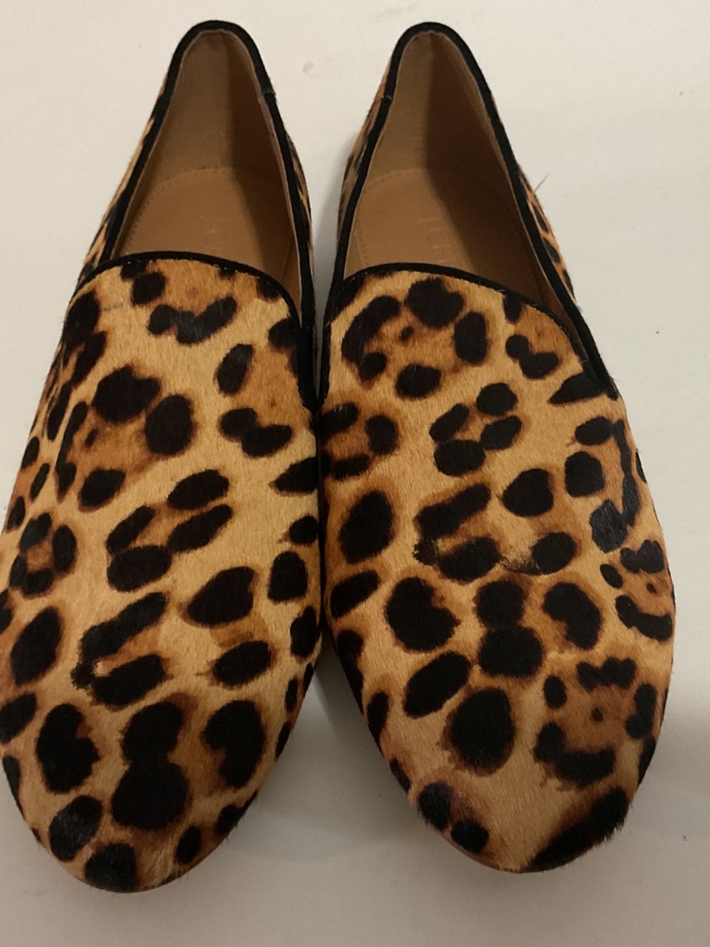 J. Crew NWOT Leopard Print Calf Hair Loafers, Size 7.5 - Picture 2 of 6